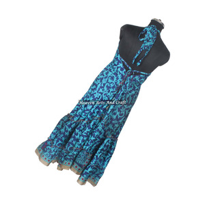 Éxito en el Mercado Occidental: Vestido de Seda Sari Vintage 2026 para Mujer, Elegante Vestido de Noche sin Mangas para Damas - Product Image 5