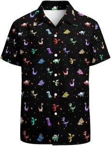 Chemise homme à manches courtes, imprimé floral tropical hawaïen, décontractée, boutonnée, colorée, pour l'été - Product Image 3