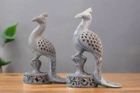 Statue de paon en pierre savonneuse |   Sculpture d'oiseau en pierre indienne faite à la main |   Décoration d'intérieur et articles cadeaux pour l'exportation