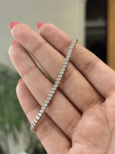 Luxury 18 KT Gold 6.5 Inches 9.169 Carat Round Lab Grown Diamond Tennis Bracelet Bezel Set Sophisticated Daily Wear Jewelry <b>Gift</b> - Product Image 2