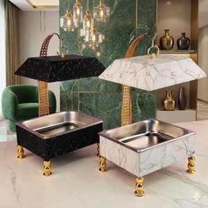 Elegant Rectangular Chafing Dish Stainless Steel <b>Buffet</b> <b>Server</b> with Lid At Best Price - Product Image 4