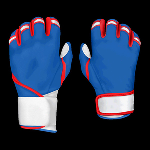 Gants de frappe de baseball à manchette courte, paume en cuir durable, fermeture à bouton-pression pour adulte, écologiques, légers, personnalisables - Product Image 2