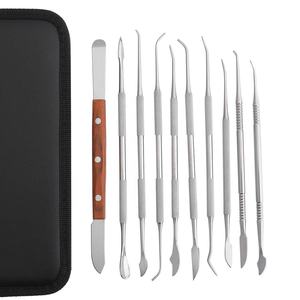 ชุดเครื่องมือแกะสลักขี้ผึ้ง สแตนเลสสตีล ปลายสองด้าน พร้อมกล่องเก็บ สำหรับงานแกะสลัก ปั้นดินเผา โดย Blush surgical - Product Image 4
