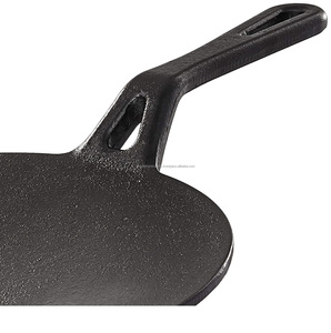 Pre-Seasoned Cast Iron Roti Tawa with Long Handle, 10 Inches (25 Cm), Black - Product Image 2