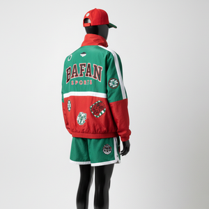 Conjunto corto cortavientos ligero para mujer, tela de nailon premium, estilo con paneles en contraste, logotipo personalizado con termoimpresión, ropa deportiva de talla grande - Product Image 4