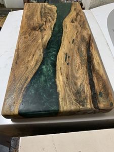 Tabla de Cortar de Madera y Resina Epoxi Hecha a Mano de Primera Calidad para Chefs, Tabla de Cortar Moderna de Madera y Resina Epoxi para Cocina - Product Image 3