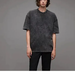 <b>Men's</b> Oversized Solid Color Short Sleeve T-<b>Shirt</b> 100% Cotton Jersey O-Neck Casual Fit Regular Length Printed Vintage Style - Product Image 2