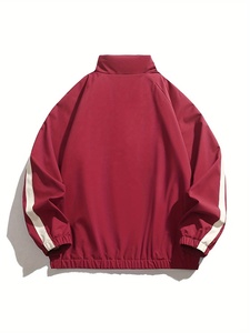 Chaqueta Reversible con Capucha para Hombre y Mujer, Diseño en Contraste de Color, Desmontable, Transpirable, Cortavientos, Cuello Alto, Estilo Deportivo - Product Image 2