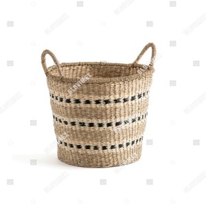 Popular Seagrass Eco-Friendly Rustic Round <b>Foldable</b> Handwoven Storage <b>Basket</b> Multifunction Organizer for Bedroom and Bathroom - Product Image 2