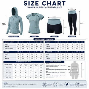 Ensemble de yoga pour femme 5 pièces personnalisé : leggings taille haute, shorts, t-shirt, sweat à capuche zippé, respirant, extensible, pour fitness et sport - Product Image 5