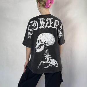 Nouveau T-shirt Streetwear Unisexe pour Homme, Logo Personnalisé, Vintage, Délavé à l'Acide, Imprimé par Sérigraphie Thermique, Coupe Courte, Effet Délavé par le Soleil - Product Image 4