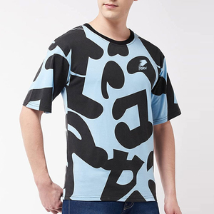 Trendy Oversized Drop Shoulder Short Sleeve O-Neck Tee 100% Cotton Jersey Eco-Friendly Fabric Breathable Quick Dry T-shirt Men - Product Image 4