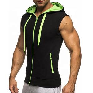 New Best Quality <b>Sleeveless</b> Zipper <b>Hoodie</b> for Men - Product Image 3