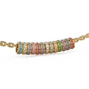 Perle d'espacement Rondelle en or massif 14 carats, motif Milgrain Eternity Diamant, avec pierres de garniture Rubis, Saphir et Émeraude en or massif - Product Image 5