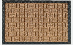 Paillasson d'entrée en polypropylène avec bordure en caoutchouc moulé, tapis absorbant les saletés pour - Product Image 2