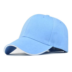 Wholesale Hot Sale Custom Logo Embroidery Print Blank <b>Plain</b> Curved Solid Gorras Sandwich Brim <b>Baseball</b> <b>Cap</b> for Men Women - Product Image 1