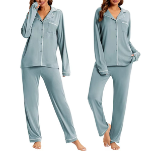 Ensemble de pyjamas pour femmes, 2 pièces, manches longues, ensembles de détente, pyjamas doux, vêtements de détente - Product Image 2
