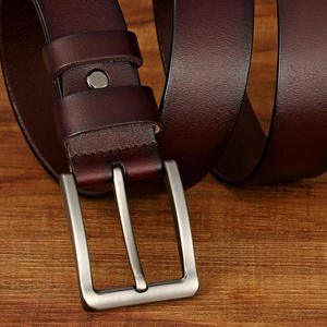 Ceintures en cuir véritable pour hommes, vente en gros d'usine, ceinture de direction, ceinture décontractée personnalisée avec boucle ardillon pour hommes - Product Image 5