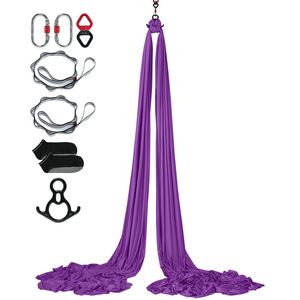 Kit Amaca da Yoga Aereo Portatile in Seta, 8,7 Iarde, con Tessuto in Nylon da 100gsm e Kit Completo di Attrezzature per Montaggio Facile - Product Image 1