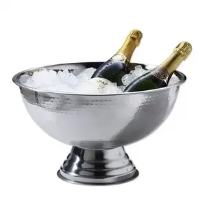 Cuenco de champán de aluminio estilo fundido para bares, pubs, bodas, fiestas, uso en mesa, para enfriar botellas, cuenco de champán metálico para hielo - Product Image 2