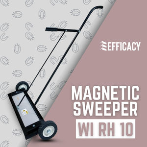 Barredora magnética de alta resistencia de 24 pulgadas para recoger piezas metálicas pequeñas de la superficie, las ruedas y el mango - Product Image 2