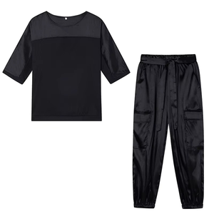 Conjunto Casual de Dos Piezas para Mujer, Estilo Europeo Americano, Nuevo Modelo 2024, Tejido de Punto, Manga Larga, Capucha, Top Corto, Transpirable - Product Image 1