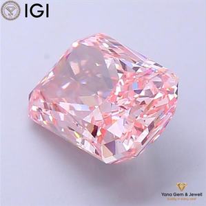 Diamante Cultivado en Laboratorio CVD de 4.00 Quilates, Color Rosa Intenso, Claridad VS1, Corte Radiante, con Certificado IGI para Anillo de Compromiso - Product Image 5