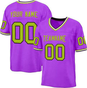 Wholesale Polyester Heat-Transfer Printed American <b>Football</b> Jerseys Short <b>Cheap</b> Custom V Neck Anti-Bacterial <b>Football</b> Jerseys - Product Image 5