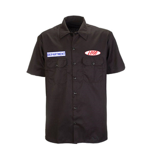 Chemise de travail pour homme à manches courtes, uniforme de mécanicien personnalisé, vente en gros, promotion - Product Image 1