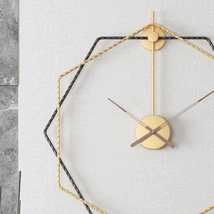 Luxury Geometric Hexagonal Metallic Wall <b>Clock</b> Modern Art Decor Designed in India Durable Style <b>Clock</b> at Best Wholesale Prices - Product Image 4