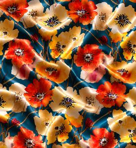Tela de Satén con Estampado Floral, Peso Medio, Tejido para el Hogar, Estilo Liso - Product Image 3