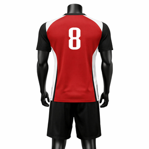 ชุดยูนิฟอร์มวอลเลย์บอล เสื้อเจอร์ซีย์และกางเกงขาสั้นผ้าสเตรชระบายอากาศได้ดี เหมาะสำหรับสโมสรโรงเรียนและทีมแข่งขัน - Product Image 6