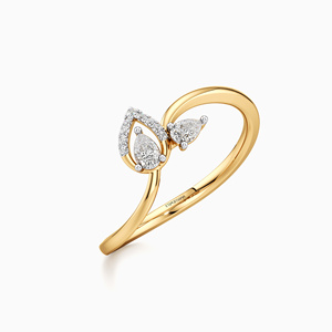 Anillo de Compromiso con Diamante Cultivado en Laboratorio con Corte de Pera, Inspirado en la Naturaleza, para Mujer, Oro de 10K, 14K, 18K, Plata 925, 935, Chapado en Rodio, de Lujo - Product Image 3