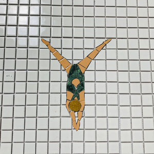 งานตกแต่งสระว่ายน้ำ ลายโมเสคดีไซน์นักว่ายน้ำ ภาพจิตรกรรมฝาผนังแบบกำหนดเอง กระเบื้องโมเสคห้องน้ำระดับไฮเอนด์ - Product Image 3