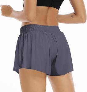 HYPEN SPORTS Lot de 4 shorts décontractés taille mi-haute pour femme avec doublure, séchage rapide, respirants, en Spandex/Nylon, avec ceinture élastique pour la gym - Product Image 6
