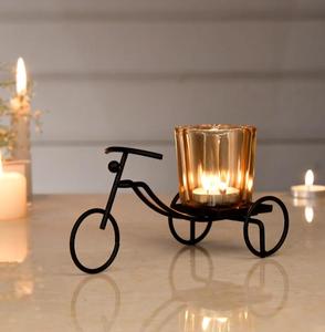 <b>Bicycle</b> Shape Iron Candle Holder Heat Resistant Tea <b>Light</b> Stand for Home Decoration - Product Image 1