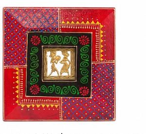 Cadre décoratif mural artisanal traditionnel indien de l'art populaire du Rajasthan - Product Image 2