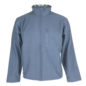 Econex Sports Men's Blue Fleece Jacket Full <b>Zip</b> Stand Collar Windproof Casual Outdoor Wear Regular Fit Polyester Finished - Product Image 4