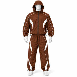 Elson Sports fabrica chándales cortavientos de nailon 100% ligeros, de color sólido, para hombre, con logotipo personalizado, en venta. - Product Image 4
