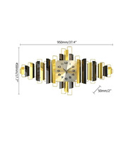 Horloge murale en métal Art Déco de luxe, mouvement à quartz, aiguilles, finition antique, matériaux de haute qualité, look vintage, vente en gros en Inde