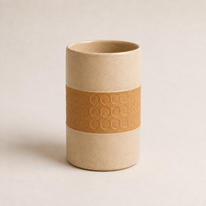 Taza cilíndrica de cerámica con centro sin esmaltar y estampado, para café, té, regalo, artículos para beber - Product Image 3