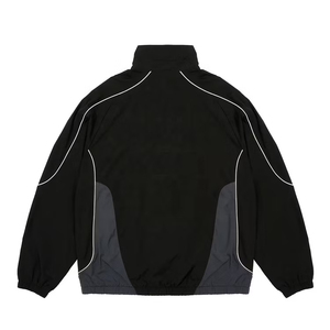 OEM ODM Coated Nylon Tracksuit <b>Jacket</b> Men Wind Resistant Breathable Lightweight Training Casual Sports <b>Jacket</b> Stand Collar Front - Product Image 2