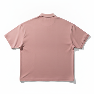 เสื้อสตรีทแวร์ผู้ชายแบบ OEM สกรีนโลโก้ตามสั่ง ทรงหลวมไหล่ตก สีชมพูอมเทา ผ้าถักพิมพ์ลาย 100% ผ้าฝ้าย - Product Image 3