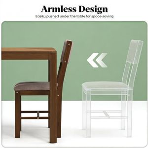 4 Sedie da Pranzo Marroni per Cucina e Soggiorno - Product Image 4