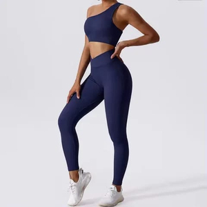 Conjunto Deportivo de Dos Piezas para Mujer, de Alta Calidad, para Gimnasio y Yoga, Talla Grande, Cintura Alta, Ecológico, Transpirable, Elástico en Cuatro Direcciones, de Secado Rápido - Product Image 2