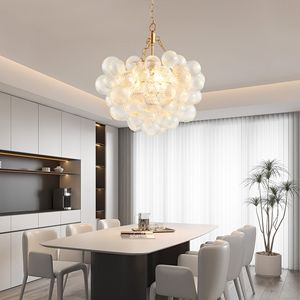 Lampadario a sospensione in oro da 20 pollici con paralume in vetro trasparente regolabile in altezza per la cucina della sala da pranzo del soggiorno-senza lampadine - Product Image 5