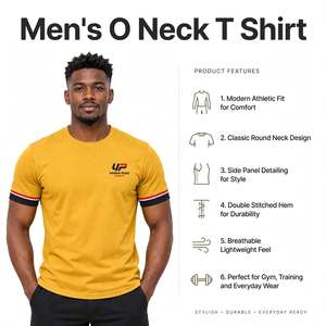 T-shirt confortable pour homme à col rond offrant une forme classique et un style polyvalent pour les tenues décontractées - Product Image 6