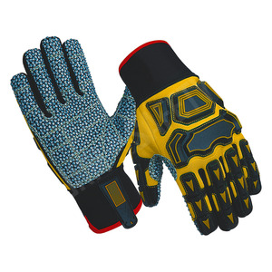 ถุงมือหนังสังเคราะห์นิรภัย ป้องกันแรงกระแทก ทนความร้อน สำหรับงานช่าง อุตสาหกรรม น้ำมัน แก๊ส กันลื่น ถุงมือช่าง - Product Image 5