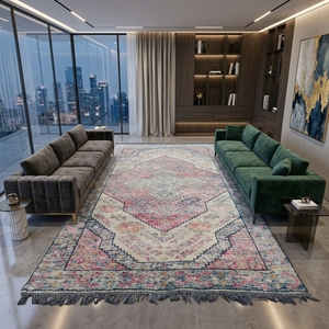 Alfombra Persa ARA2 de Adam Rugs, de Alta Calidad, Anudada a Mano, de Lana/Seda, Color Sólido, Pelo Medio, Ecológica, Antideslizante y Anti-Fatiga - Product Image 3