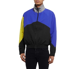 เสื้อแจ็คเก็ตกันลมสำหรับผู้ชาย ผ้าโพลีเอสเตอร์ 100% แฟชั่นลำลอง ตกแต่งด้วยผ้าหลากสี ซิปกันลม ทำจากไนลอน - Product Image 1